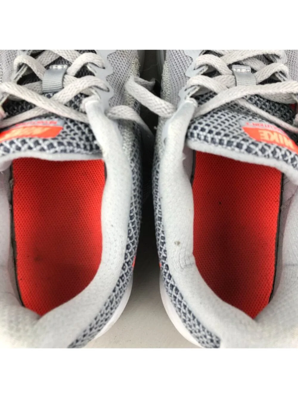 Nike Women's Size 8 Revolution 3 Wolf Grey Hyper Orange Sneakers 819303-002